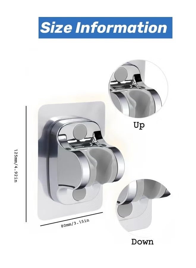 2 PCS Large Wall Mount Strong Adhesive Waterproof Handheld Shower Holder,Shower Head Holder - Image 3